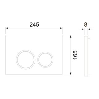 Клавиша смыва TECE TECESpring 9940103 белый глянцевый контур клавиш хром глянцевый